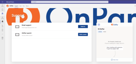 New Feature: Chat with OnPar Support in Teams
